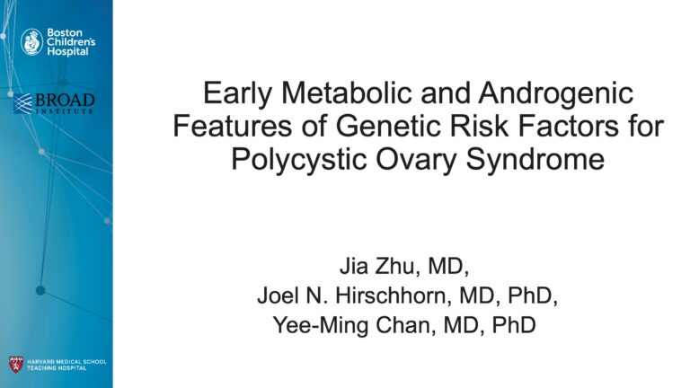Early Metabolic and Androgenic Features of Genetic Risk Factors for Polycystic Ovary Syndrome